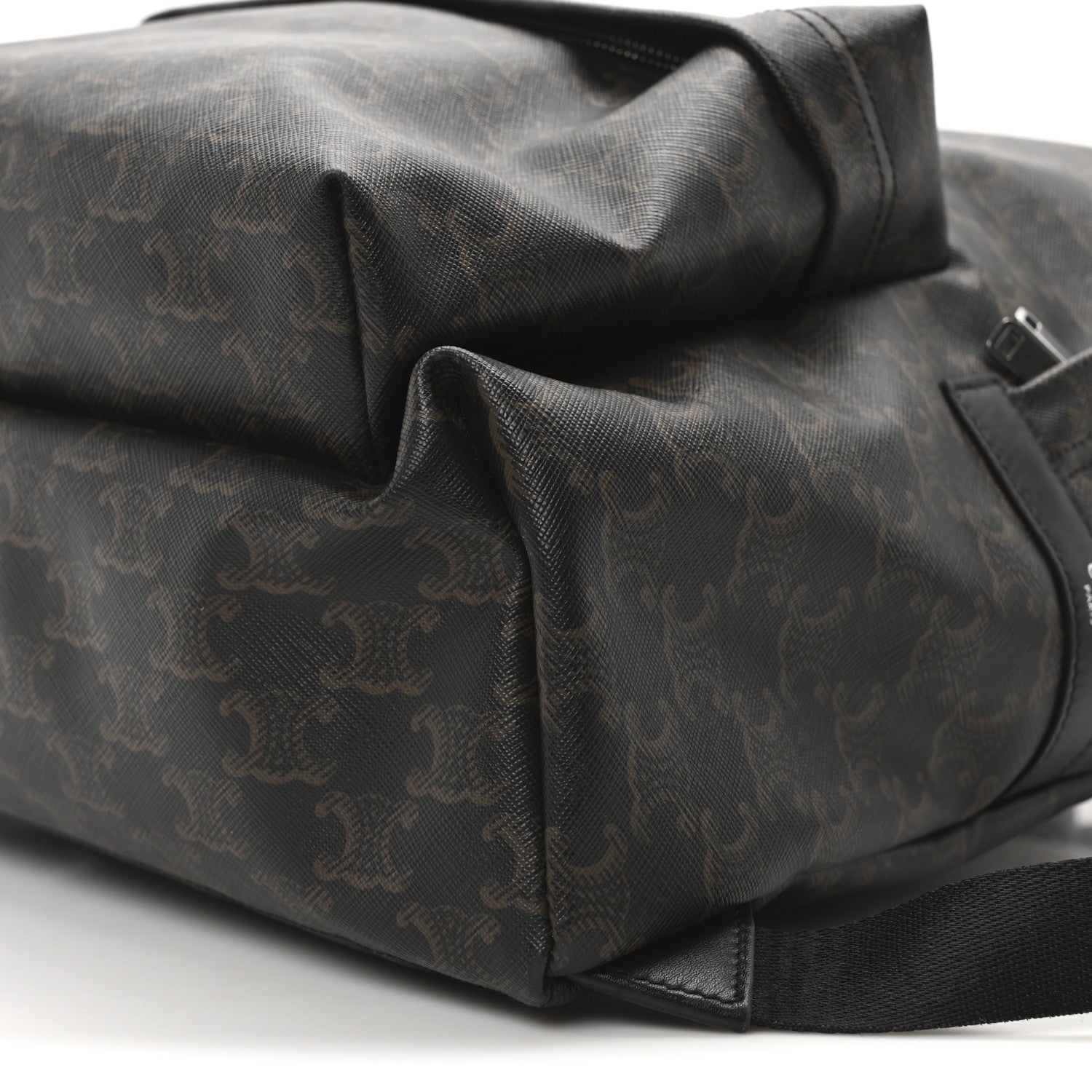 Celine Triomphe Canvas XL Calfskin Backpack Black 9 of 9
