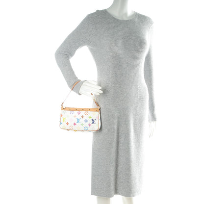 Louis Vuitton Monogram Multicolor Pochette Accessories White 2 of 8