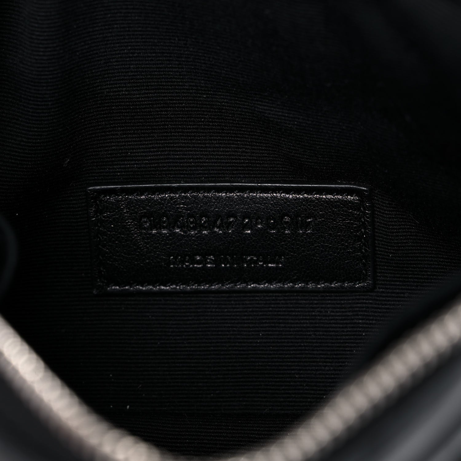 Saint Laurent Calfskin Matelasse Chevron Monogram Pouch Black 7 of 11