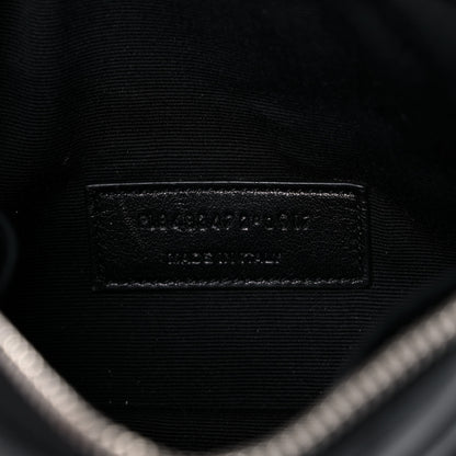 Saint Laurent Calfskin Matelasse Chevron Monogram Pouch Black 7 of 11