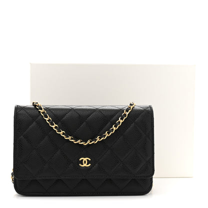 Chanel Caviar Quilted Wallet on Chain WOC Black 11 of 11