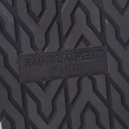Saint Laurent Calfskin Monogram Jimmy Joan Slide Sandals 37 Black 6 of 8