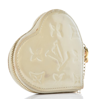 Louis Vuitton Vernis Heart Coin Purse Blanc Corail 3 of 11