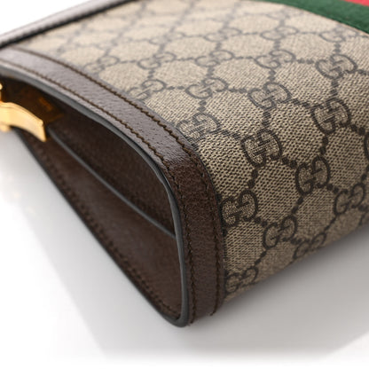 Gucci GG Supreme Monogram Web Small Ophidia Chain Shoulder Bag Brown 10 of 12