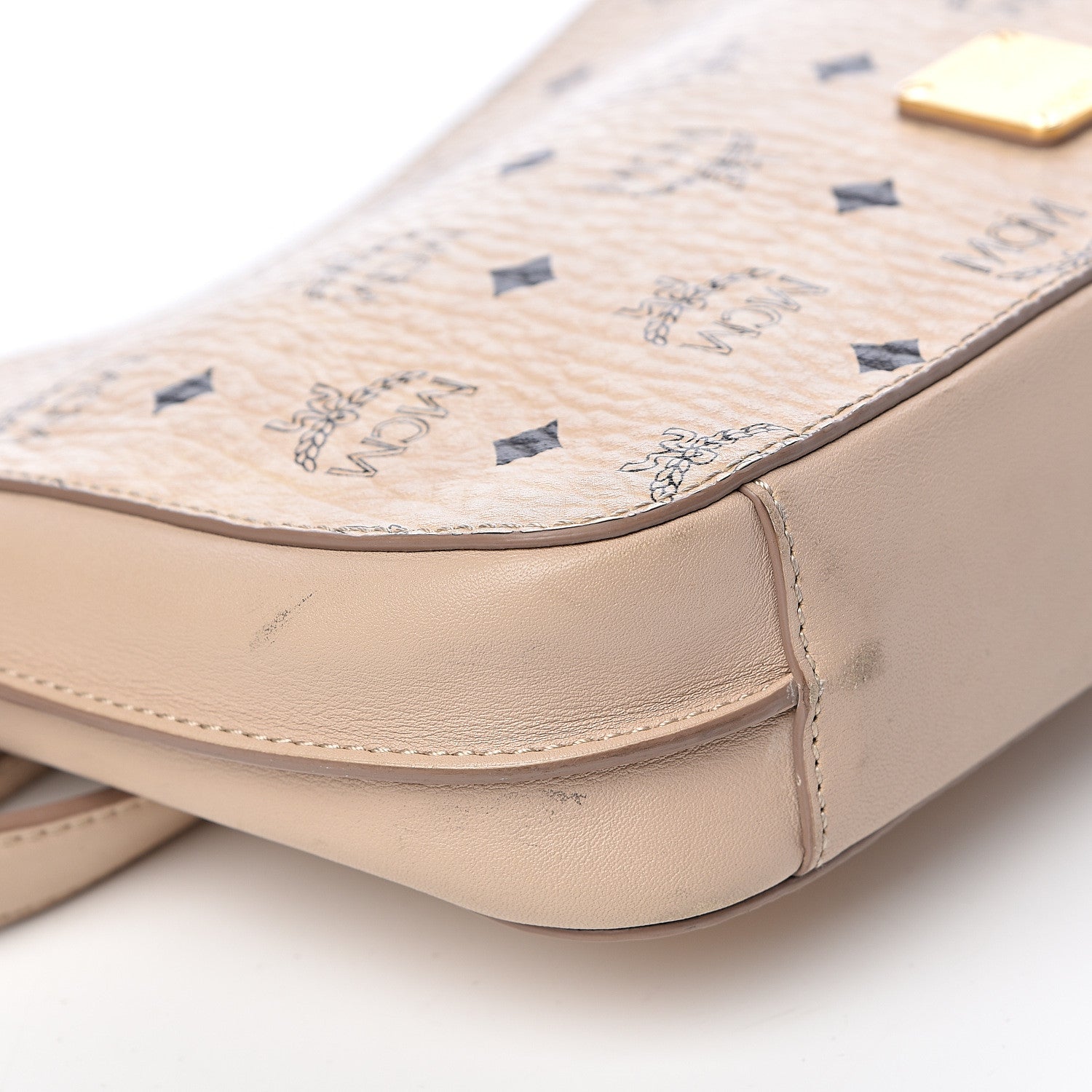 MCM Visetos Medium Essential Shoulder Bag Beige 11 of 17