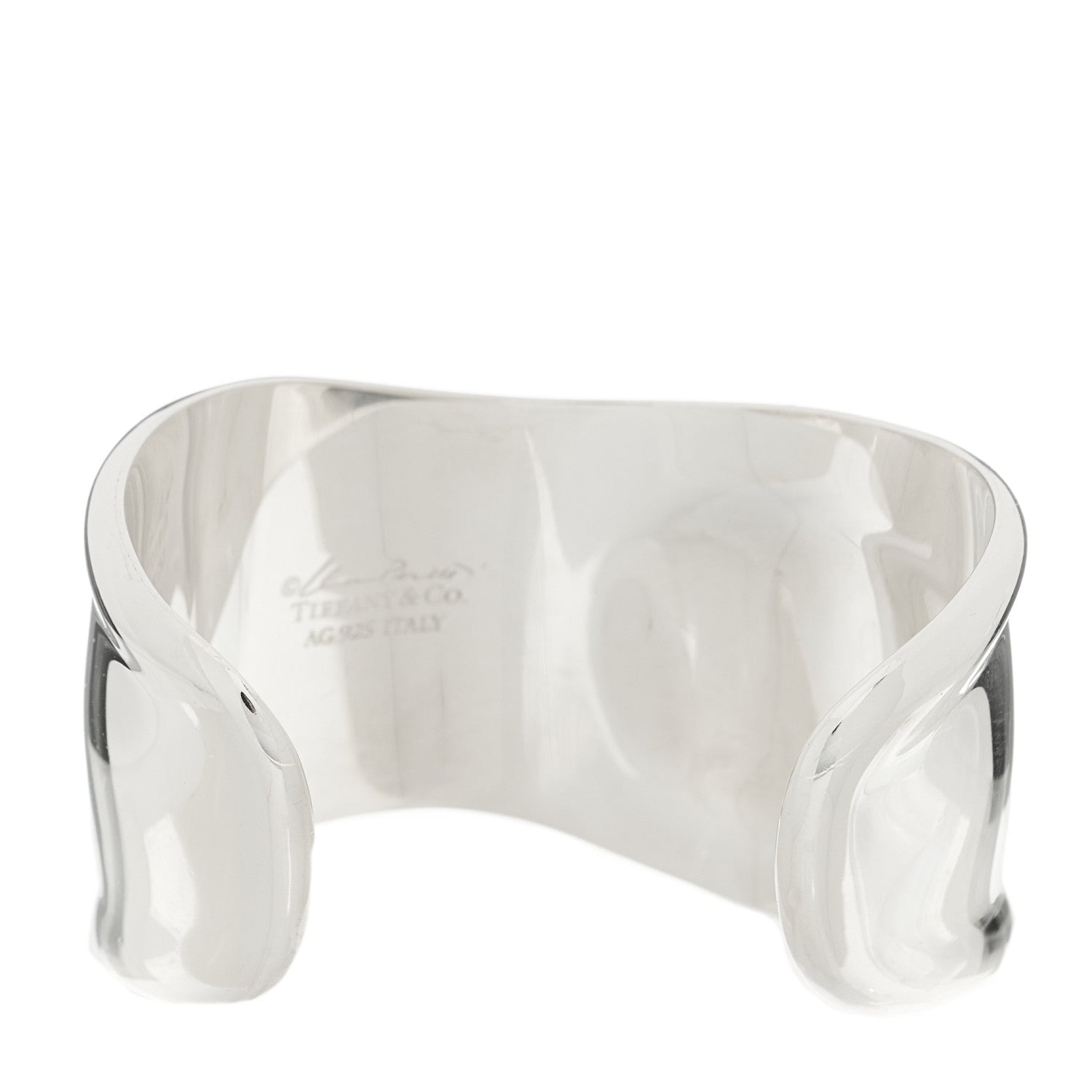 Tiffany Sterling Silver Small Elsa Peretti Right Wrist Bone Cuff Bracelet 2 of 3