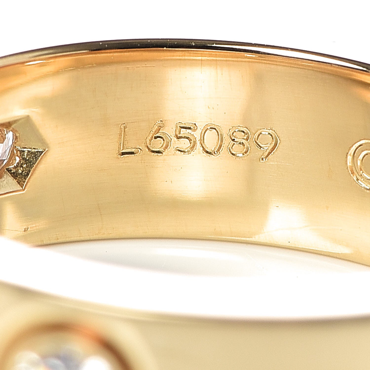 Cartier 18K Yellow Gold 3 Diamond 5.5mm LOVE Ring 51 5.75 5 of 7