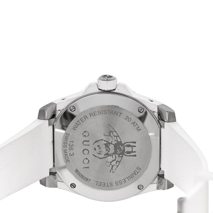 Gucci Stainless Steel Rubber 40mm Dive Quartz Watch White 4 of 5