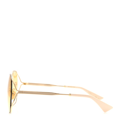 Gucci Metal Fork Square Frame Sunglasses GG0818SA Yellow 4 of 9