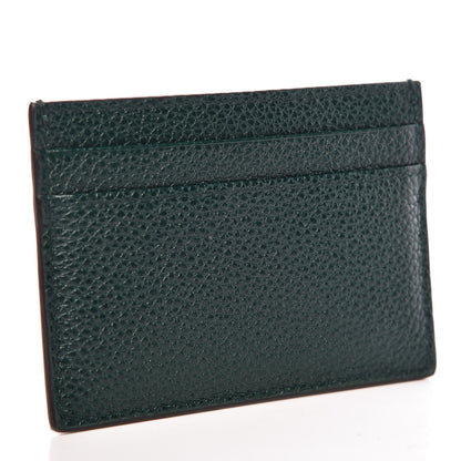 Gucci Grainy Calfskin Zumi Card Holder Vintage Green 3 of 7