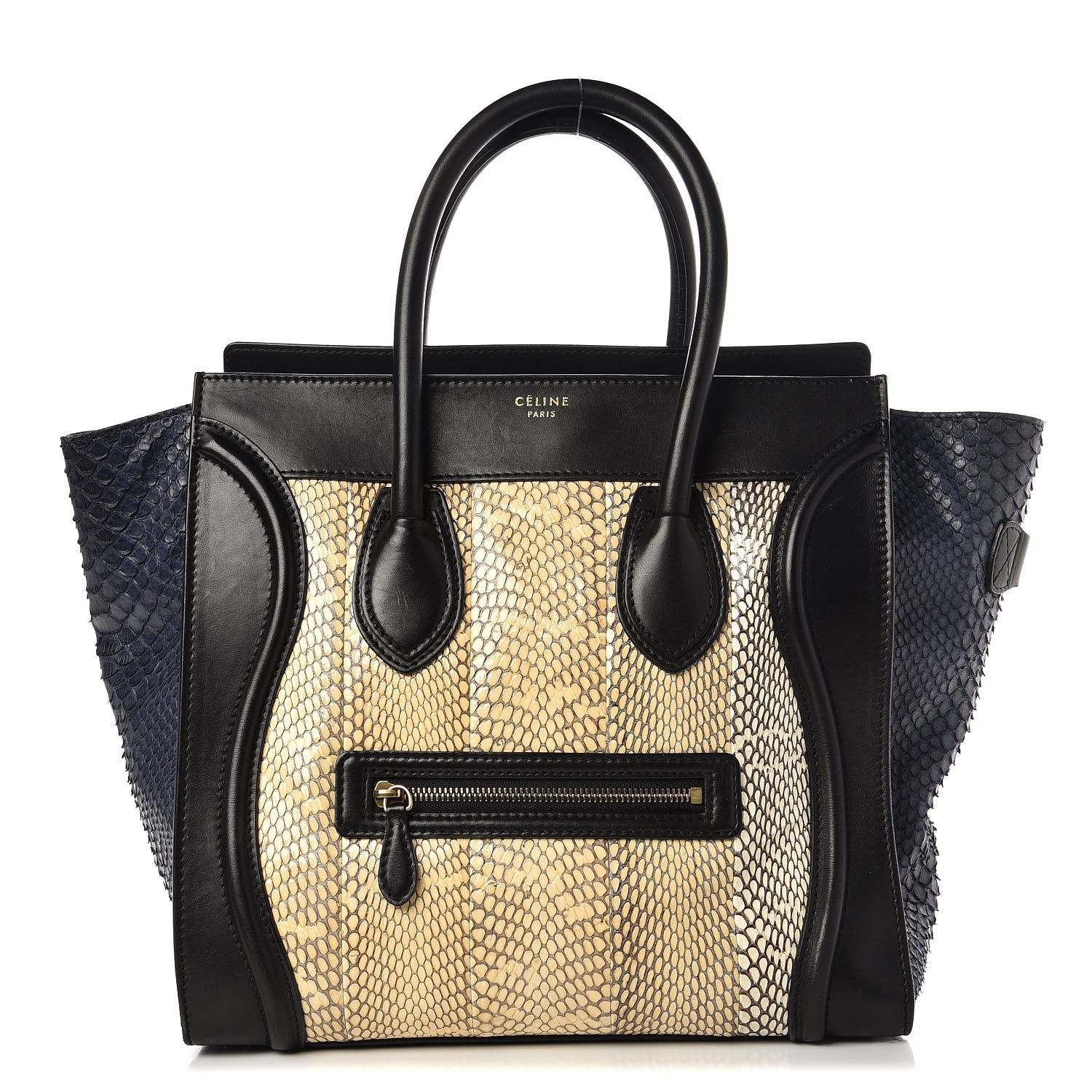 Celine Cobra Mini Luggage Black Navy Khaki 1 of 17