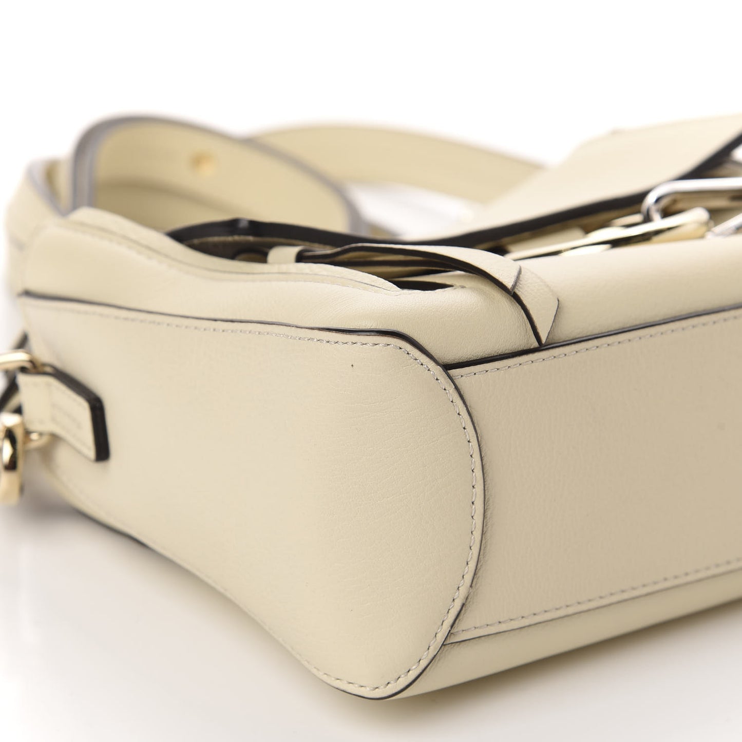Calfskin Mini Faye Day Shoulder Bag Off White