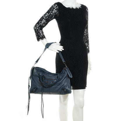 Balenciaga Agneau Perforated City Canard 2 of 10