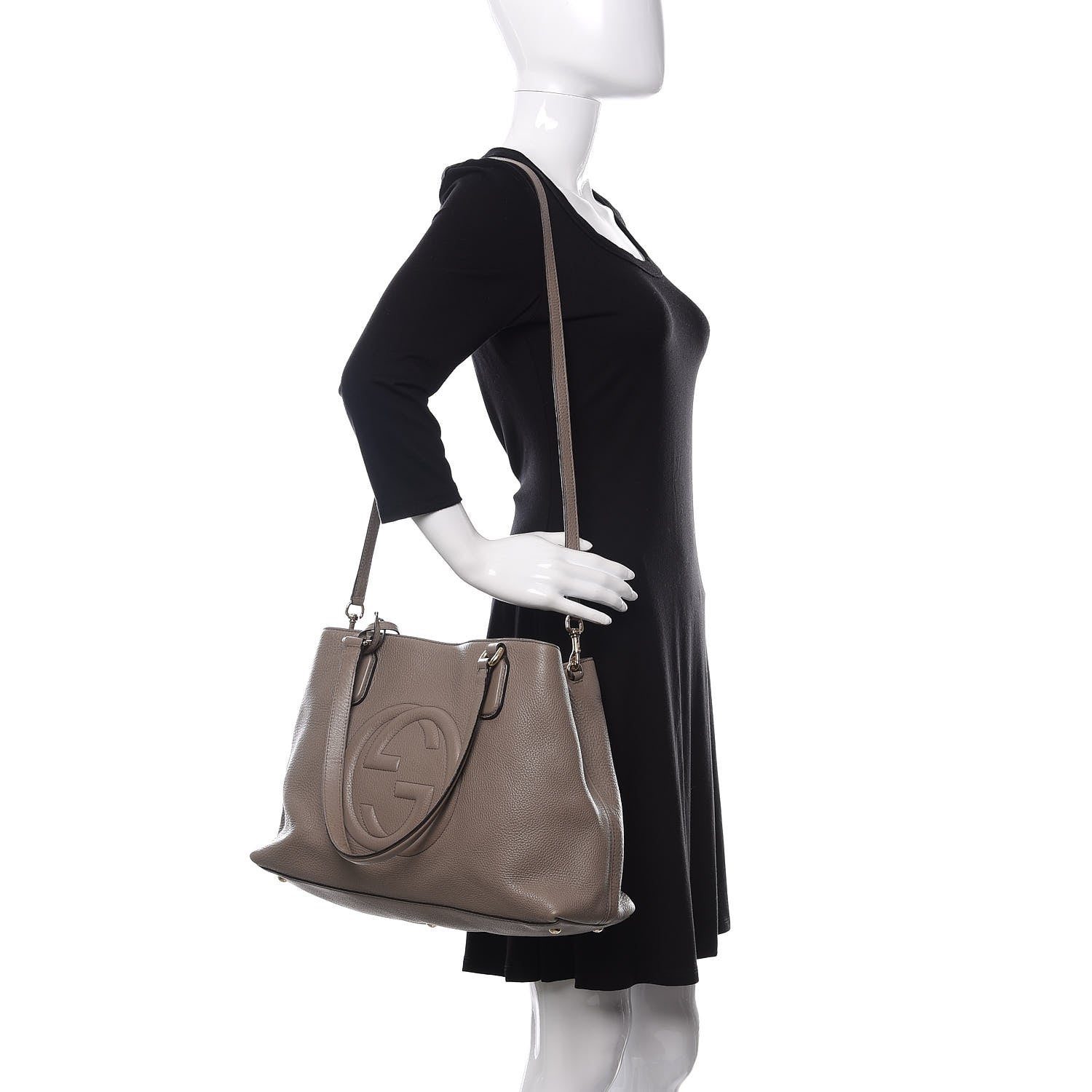 Gucci Cellarius Calfskin Medium Soho Working Tote New Fango 2 of 12