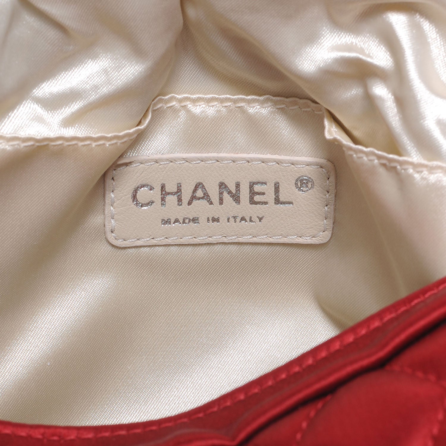 Chanel Satin Flap Clutch Red 6 of 7