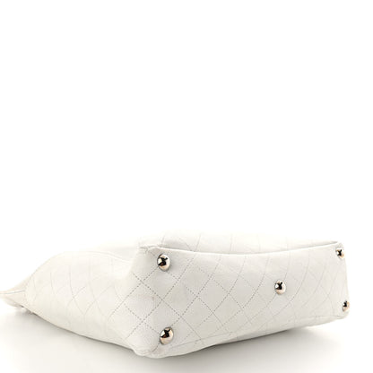 Chanel Caviar Stitched CC Pocket Tote White 4 of 13