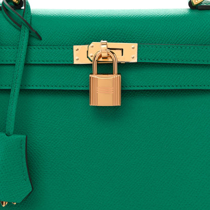 Hermes Epsom Kelly Sellier 25 Vert Jade 8 of 11