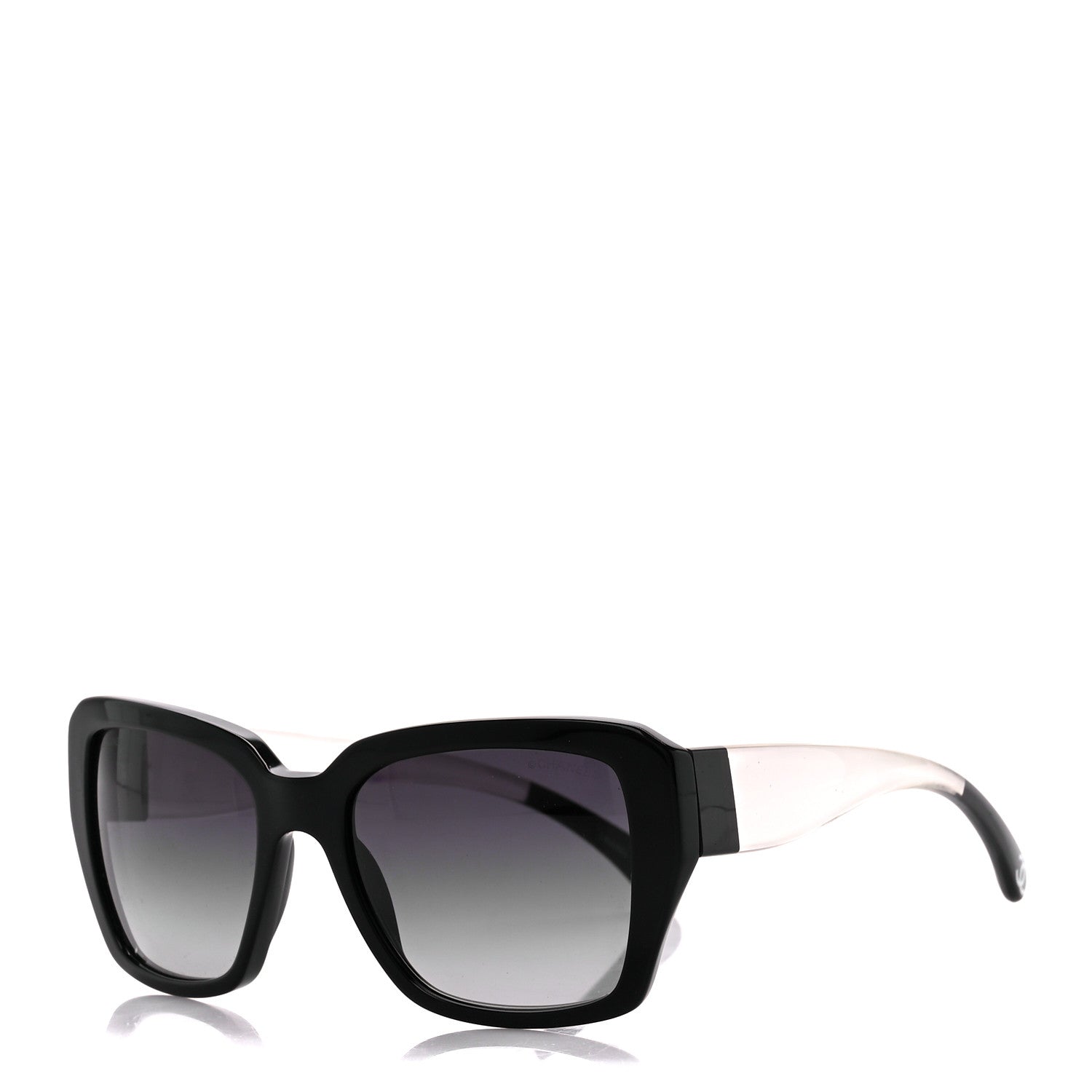 Chanel Acetate Square CC Sunglasses 40988 Black 1 of 8