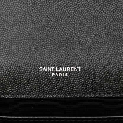 Saint Laurent Grain De Poudre Medium Classic Monogram Kate Satchel Black 6 of 11