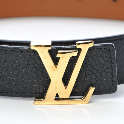 Louis Vuitton Taurillon Calfskin 30mm LV Initiales Reversible Belt 90 36 Black 7 of 7
