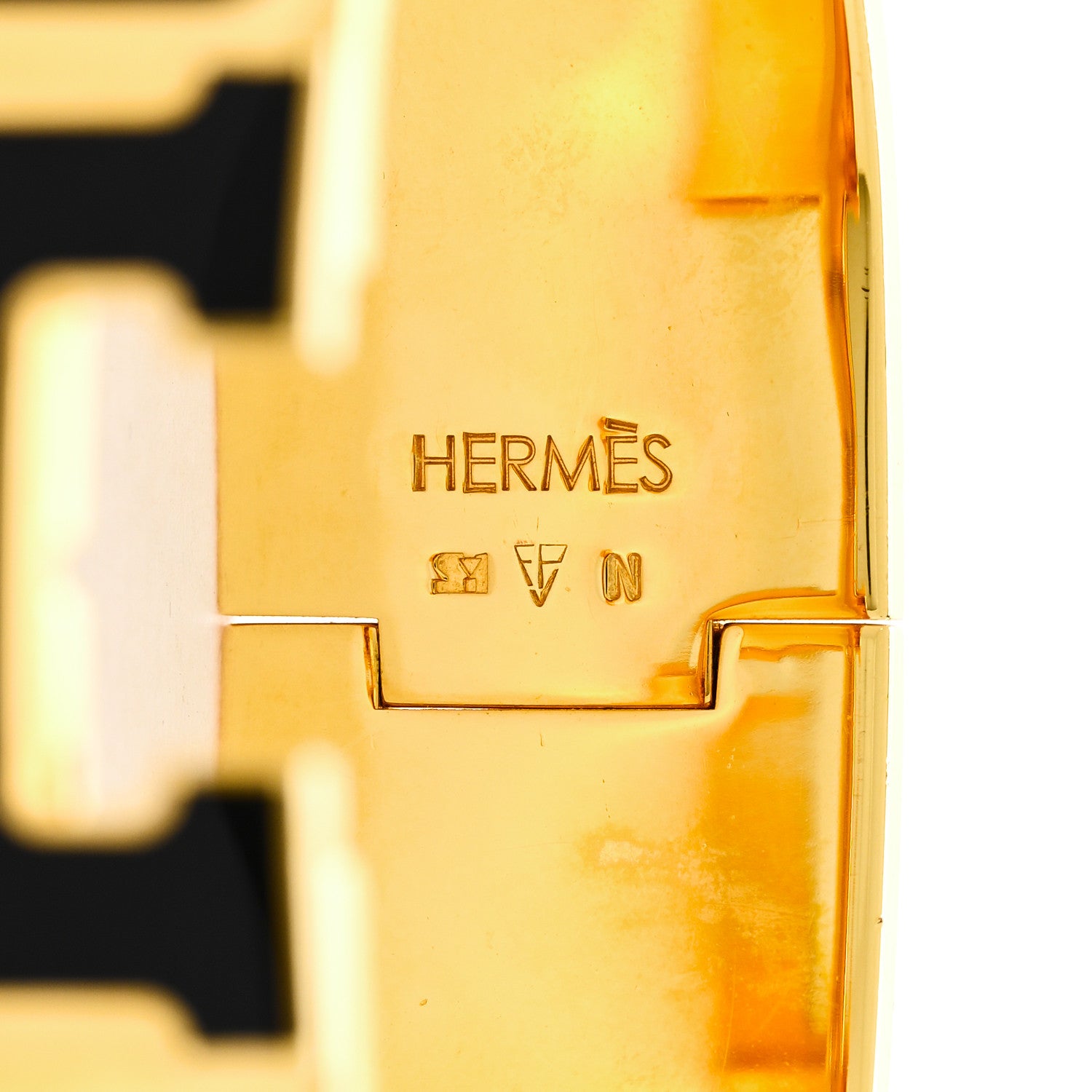 Hermes Enamel Wide Clic Clac H Bracelet GM Black 3 of 6