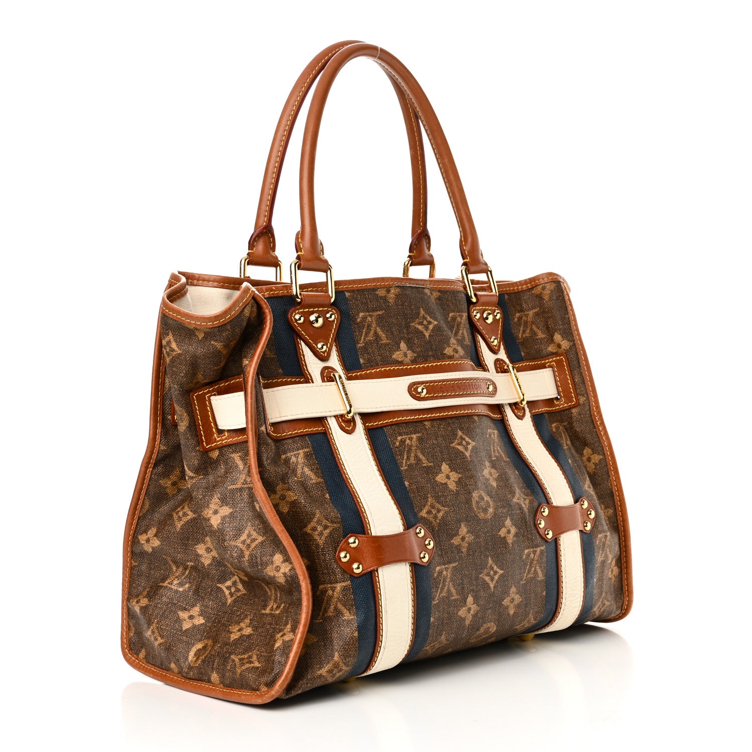 Louis Vuitton Monogram Rayures Tisse Sac GM Blue 2 of 8