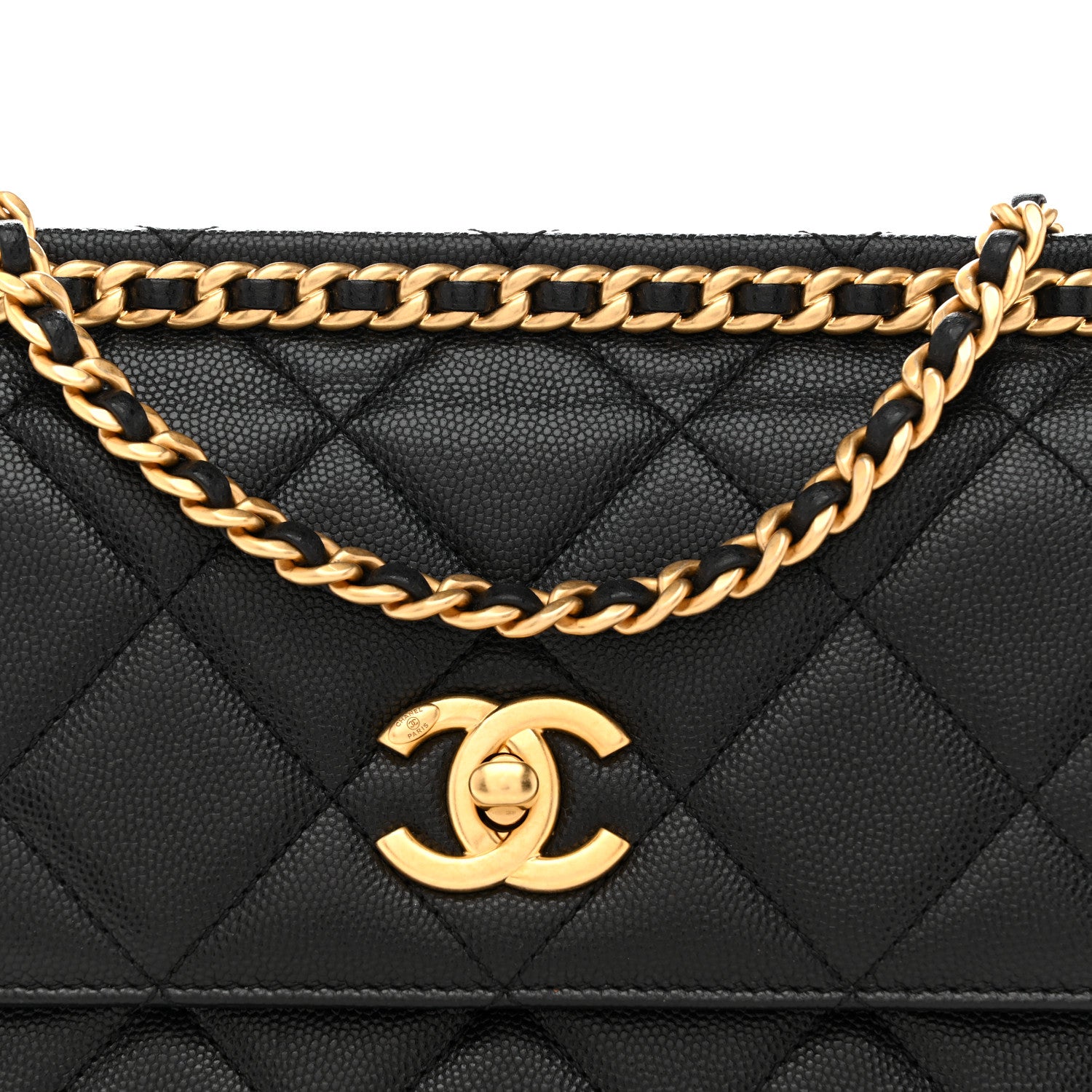 Chanel Caviar Quilted Small Chain Frame Flap Black 8 of 13