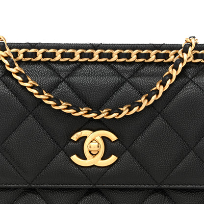 Chanel Caviar Quilted Small Chain Frame Flap Black 8 of 13