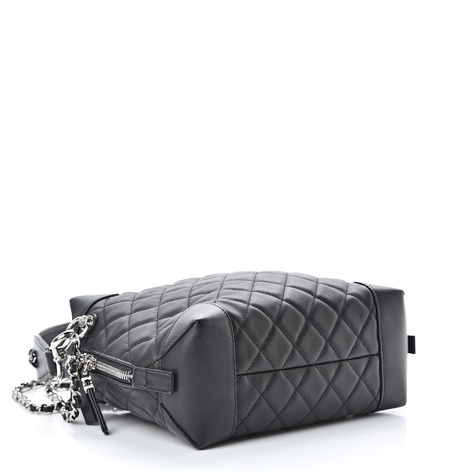 Chanel Lambskin Quilted Messenger Bag Black 4 of 10