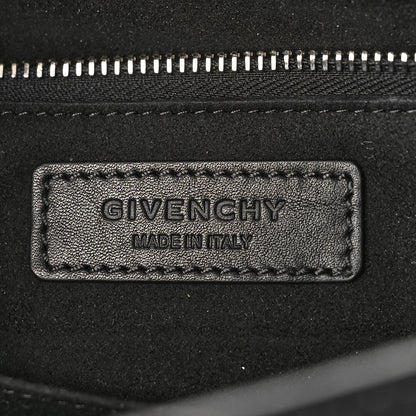 Givenchy Grained Calfskin Studded Small Shark Lock Satchel Black 6 of 8