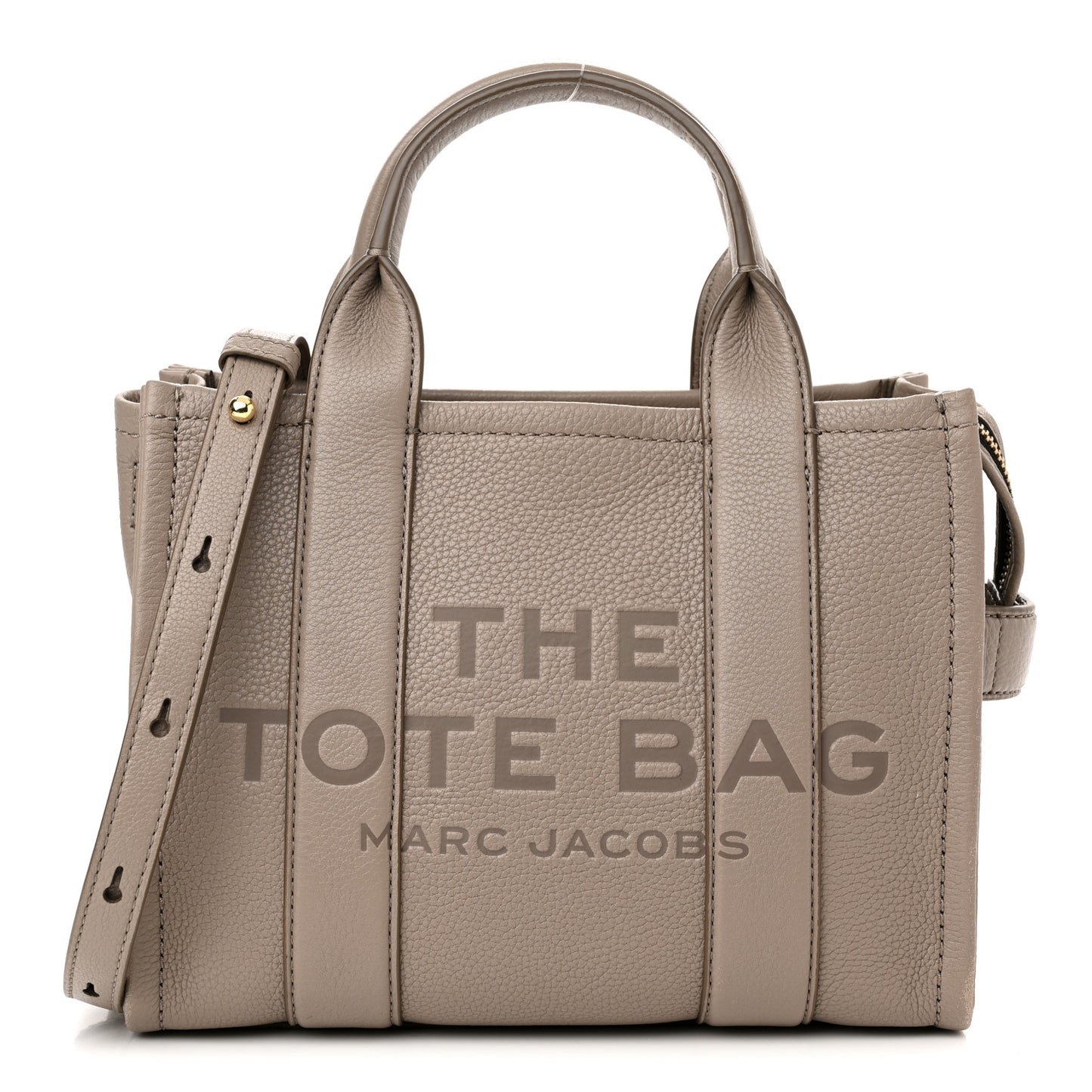 Grained Calfskin Small The Tote Bag Taupe