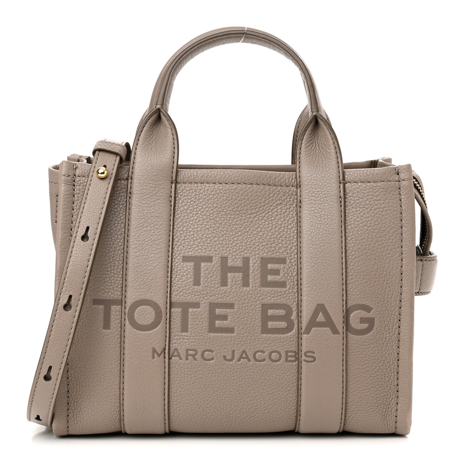 Marc Jacobs Grained Calfskin Small The Tote Bag Taupe 1 of 11