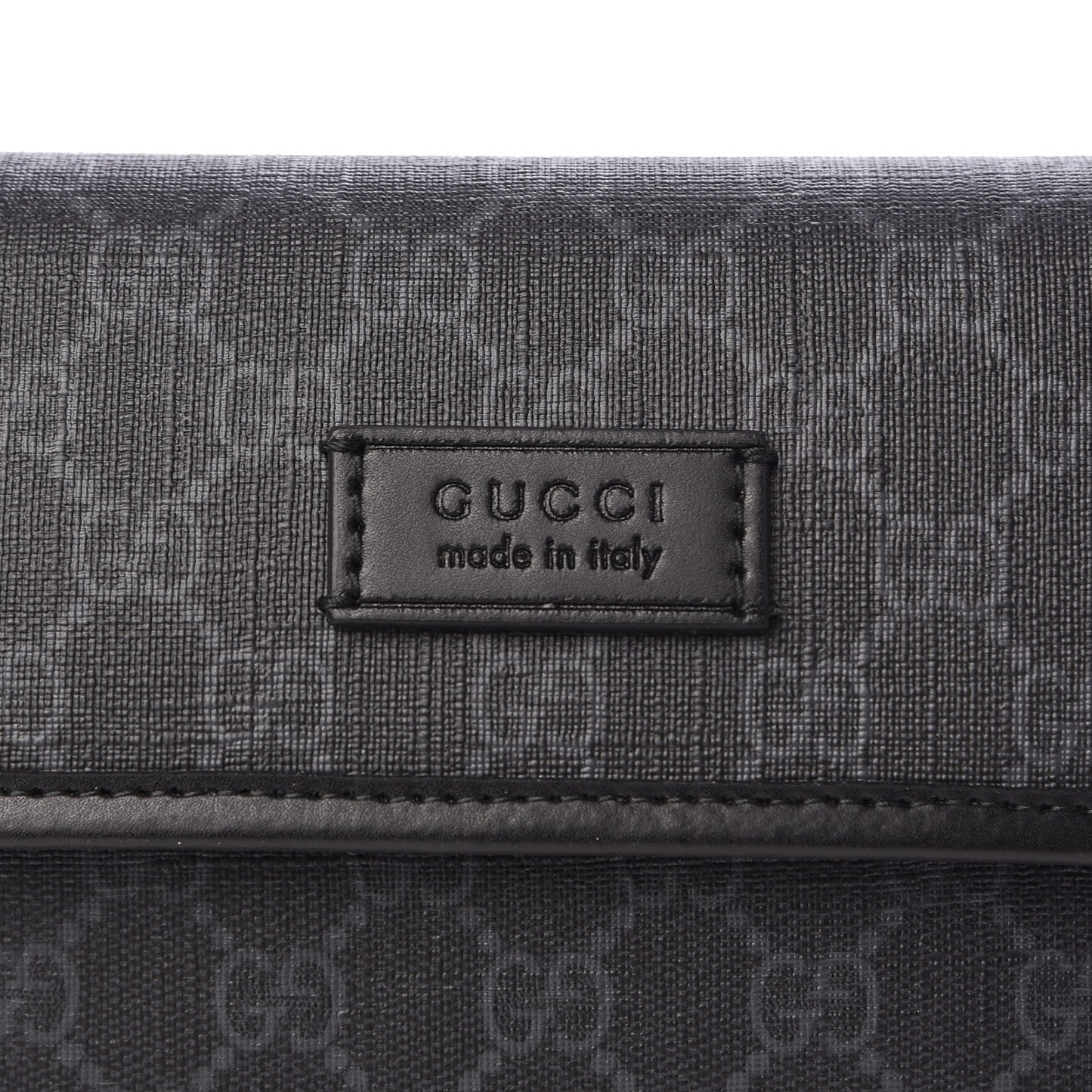 GG Supreme Monogram Web Slim Belt Bag Black Grey