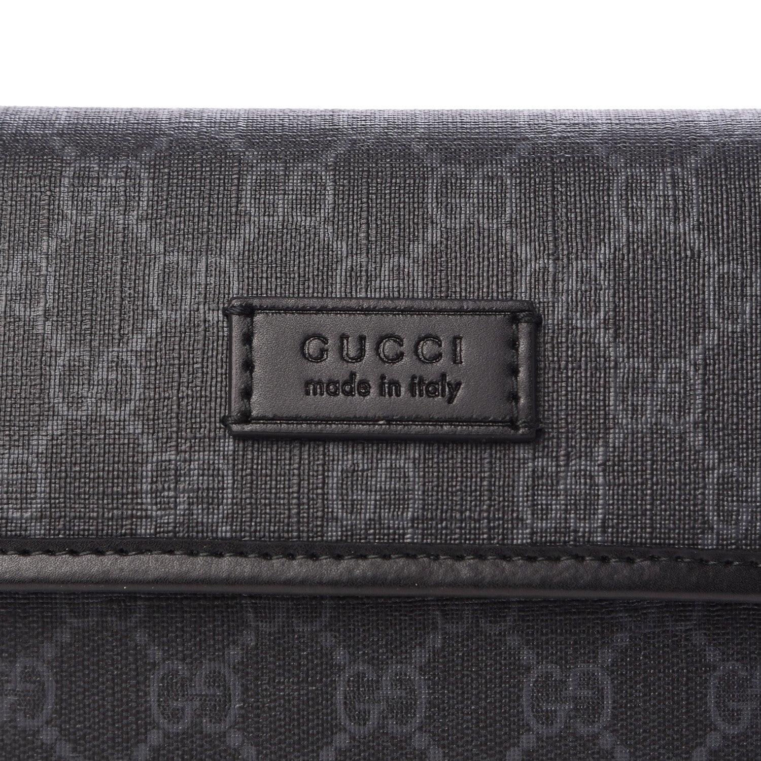 Gucci GG Supreme Monogram Web Slim Belt Bag Black Grey 8 of 10