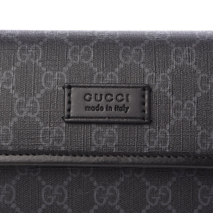 Gucci GG Supreme Monogram Web Slim Belt Bag Black Grey 8 of 10