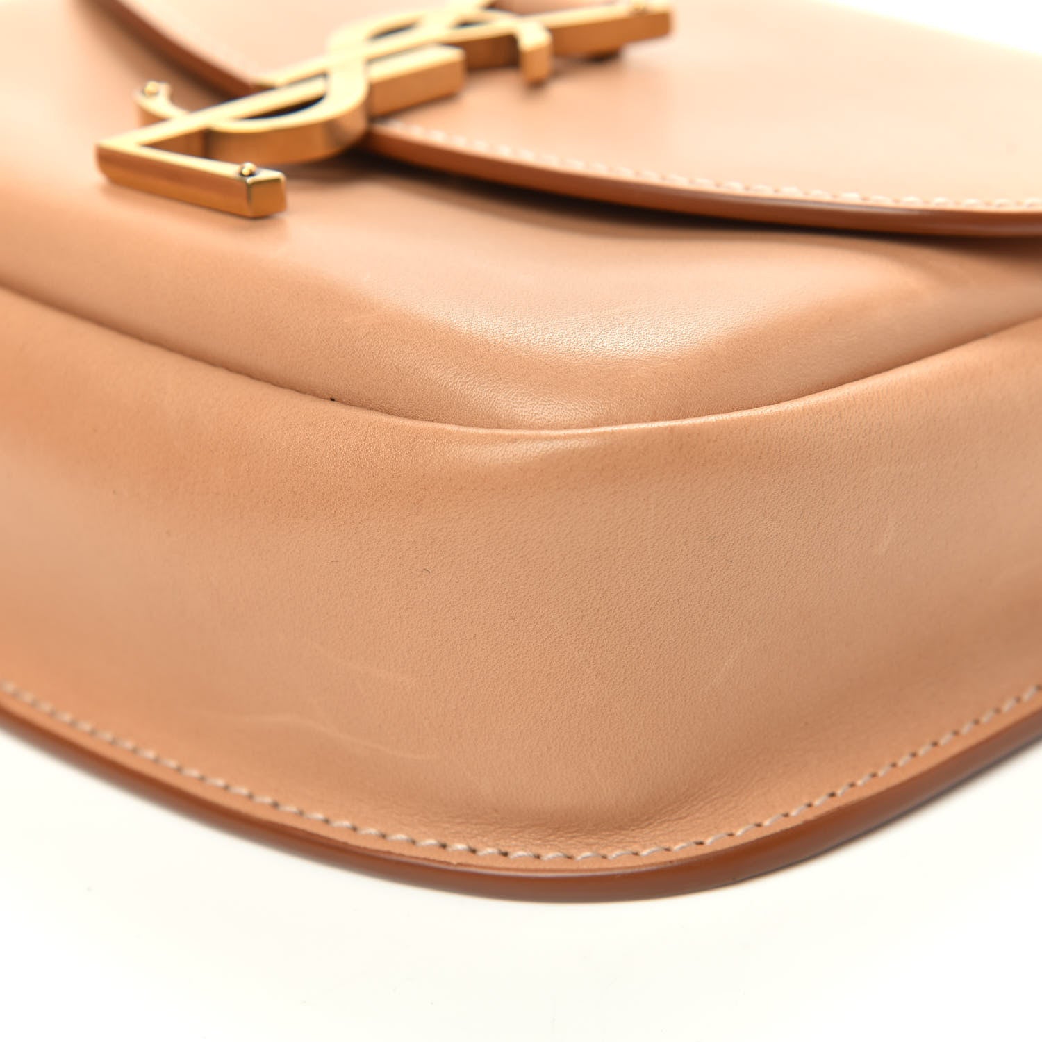 Saint Laurent Smooth Vintage Calfskin Small Kaia Satchel Brown Gold 11 of 12