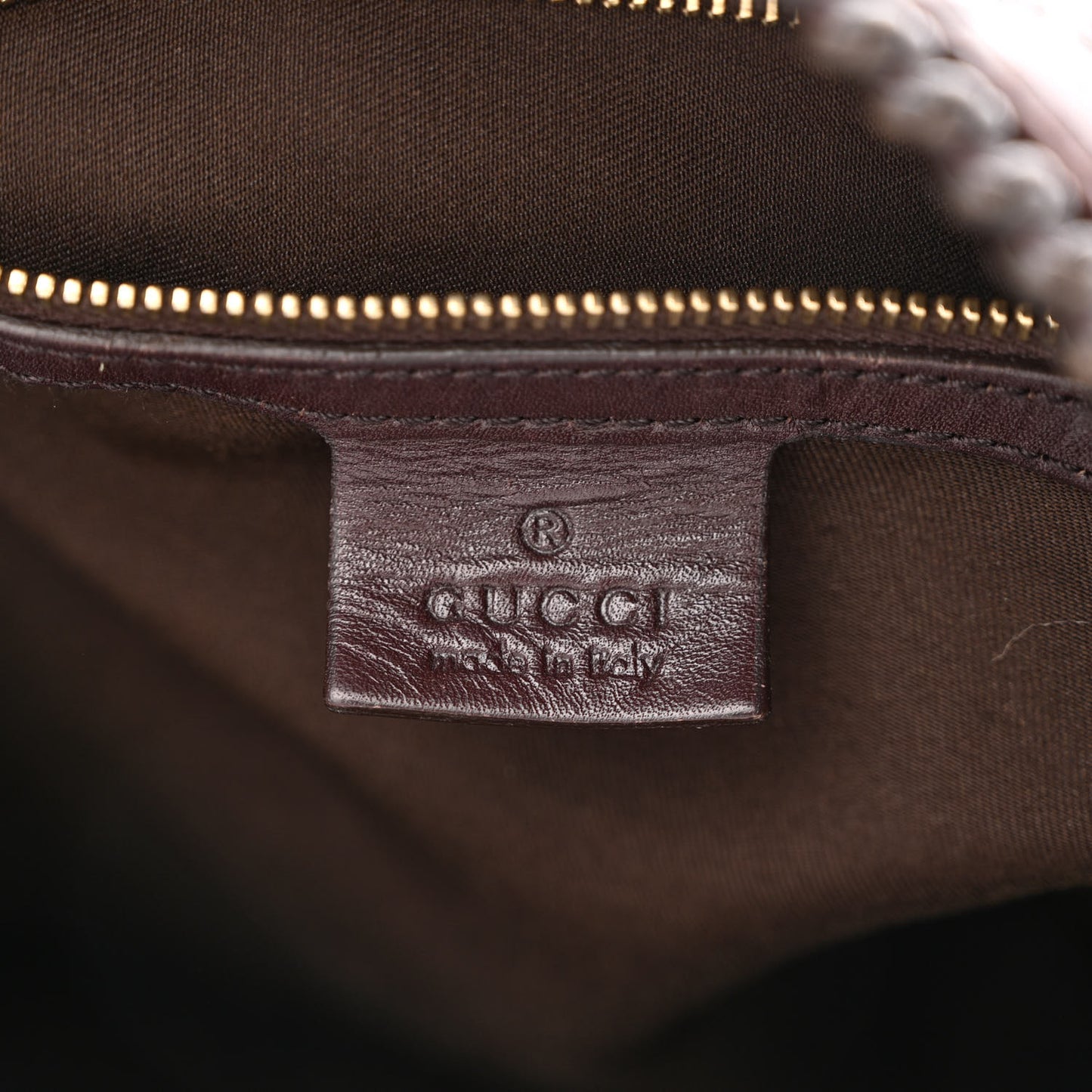 Guccissima Large Horsebit Chain Hobo Chocolate