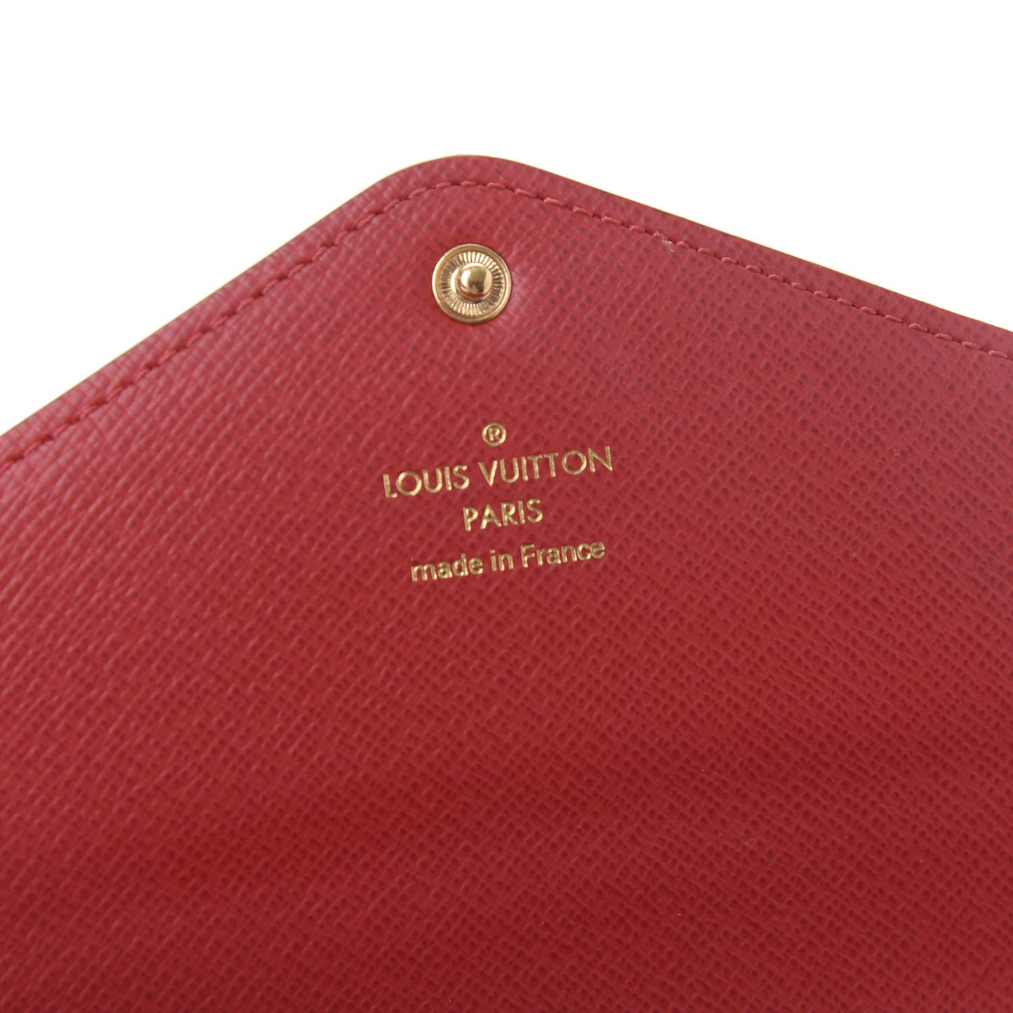 Damier Ebene Josephine Wallet Red