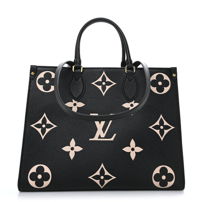 Louis Vuitton Empreinte Monogram Giant Onthego MM Black Beige 1 of 8