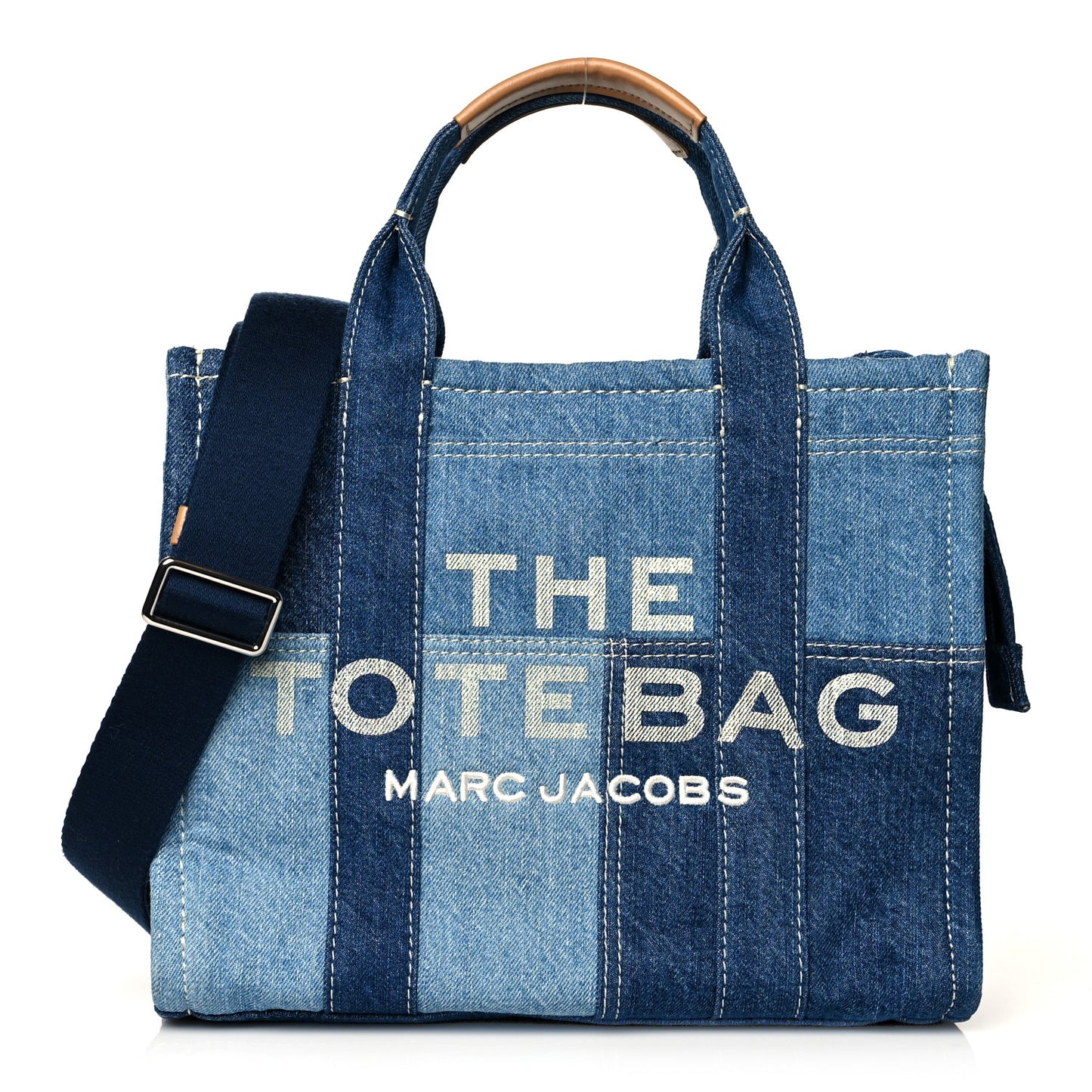 Denim Canvas Small Tote Bag Blue