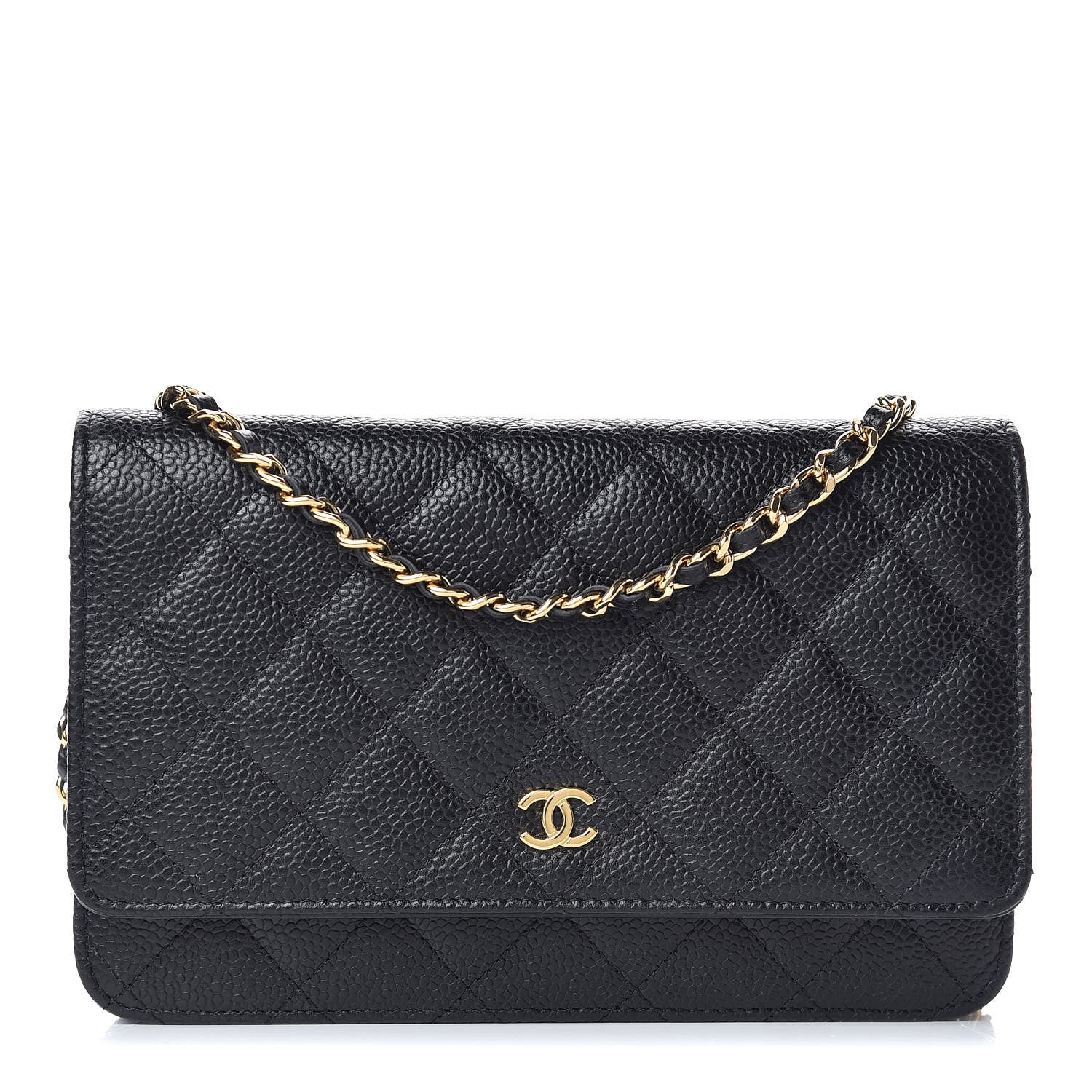 Chanel Caviar Quilted Wallet On Chain WOC Black 1 of 13