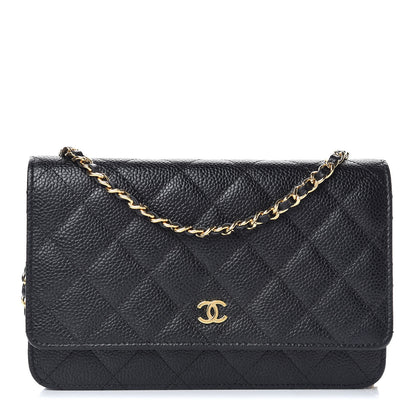 Chanel Caviar Quilted Wallet On Chain WOC Black 1 of 13