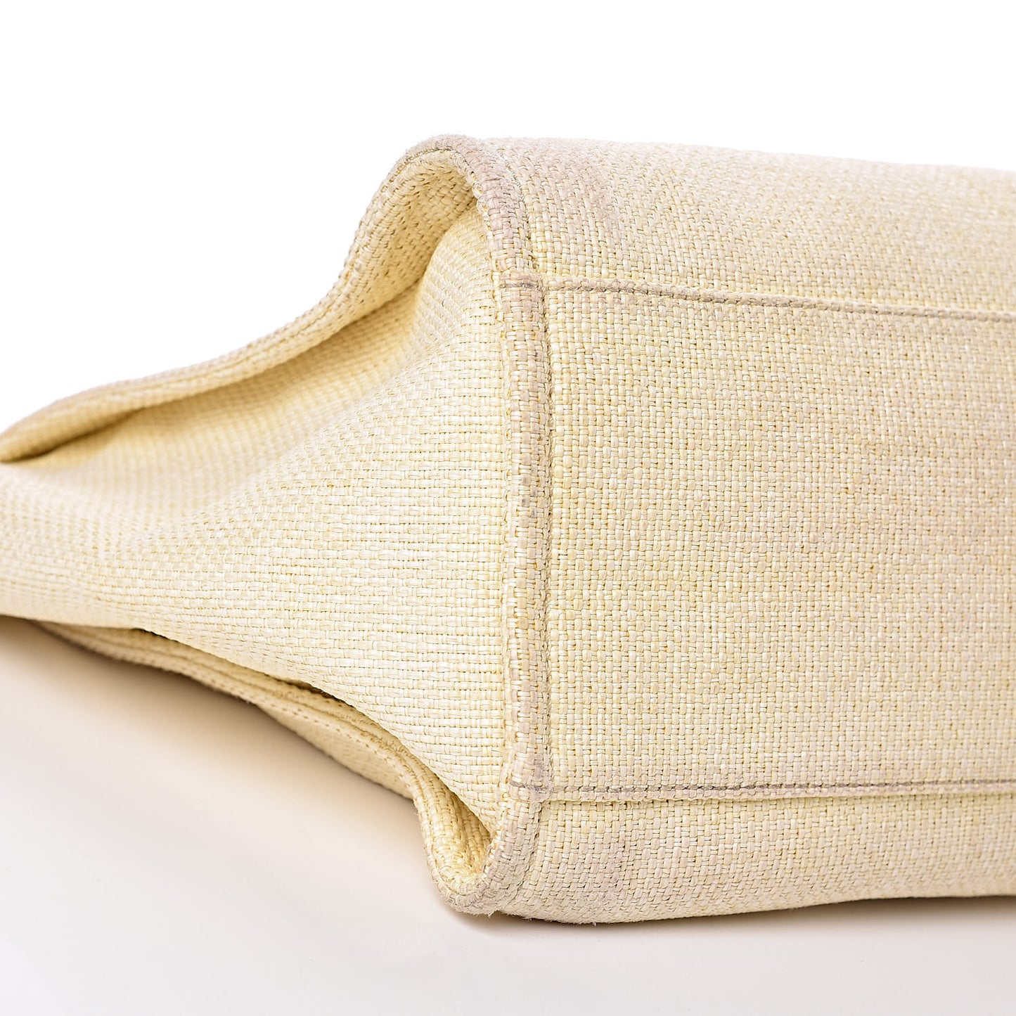 Woven Straw Raffia Large Deauville Tote Yellow