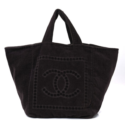 Chanel Terry Cotton CC Beach Tote Brown 1 of 10