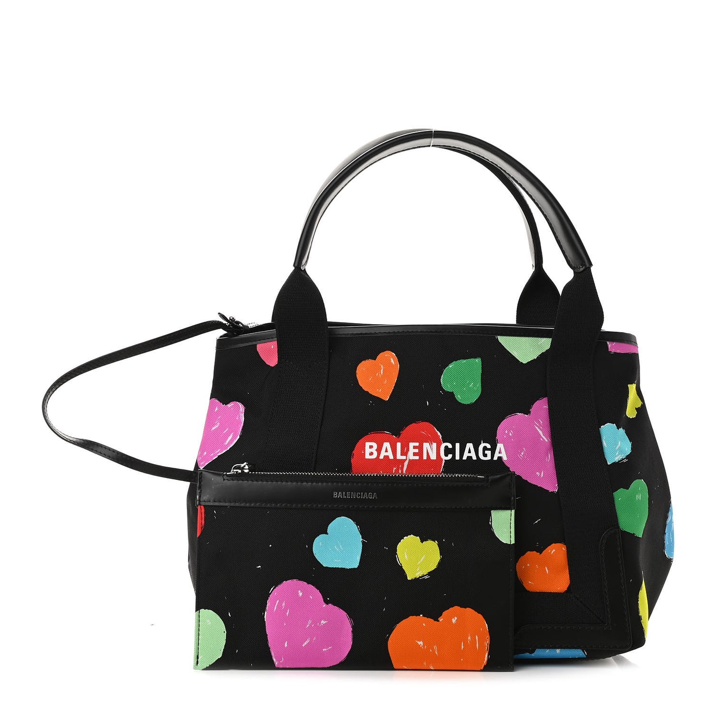 Canvas Archive Hearts S Navy Cabas Black Multicolor