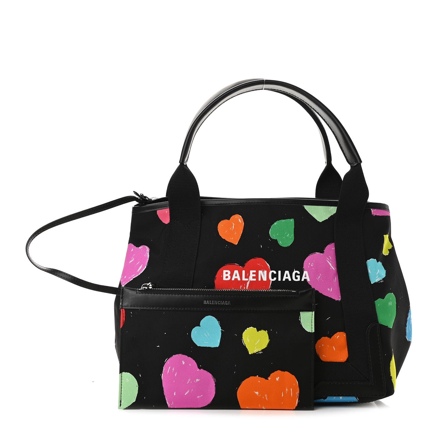 Balenciaga Canvas Archive Hearts S Navy Cabas Black Multicolor 1 of 10