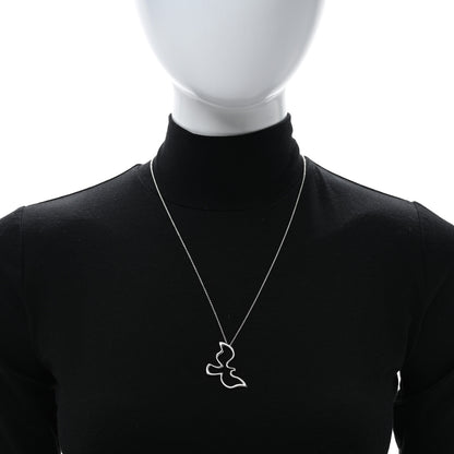 Tiffany Sterling Silver Paloma Picasso Dove Pendant Necklace 2 of 4