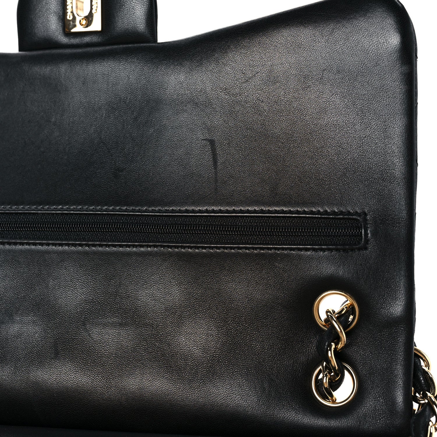 Chanel Lambskin Quilted Jumbo Double Flap Black 10 of 10