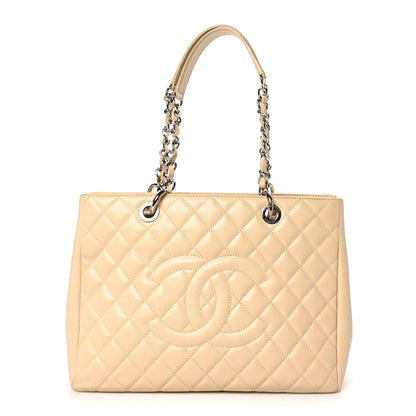 Chanel Caviar Quilted Grand Shopping Tote GST Beige Clair 1 of 9