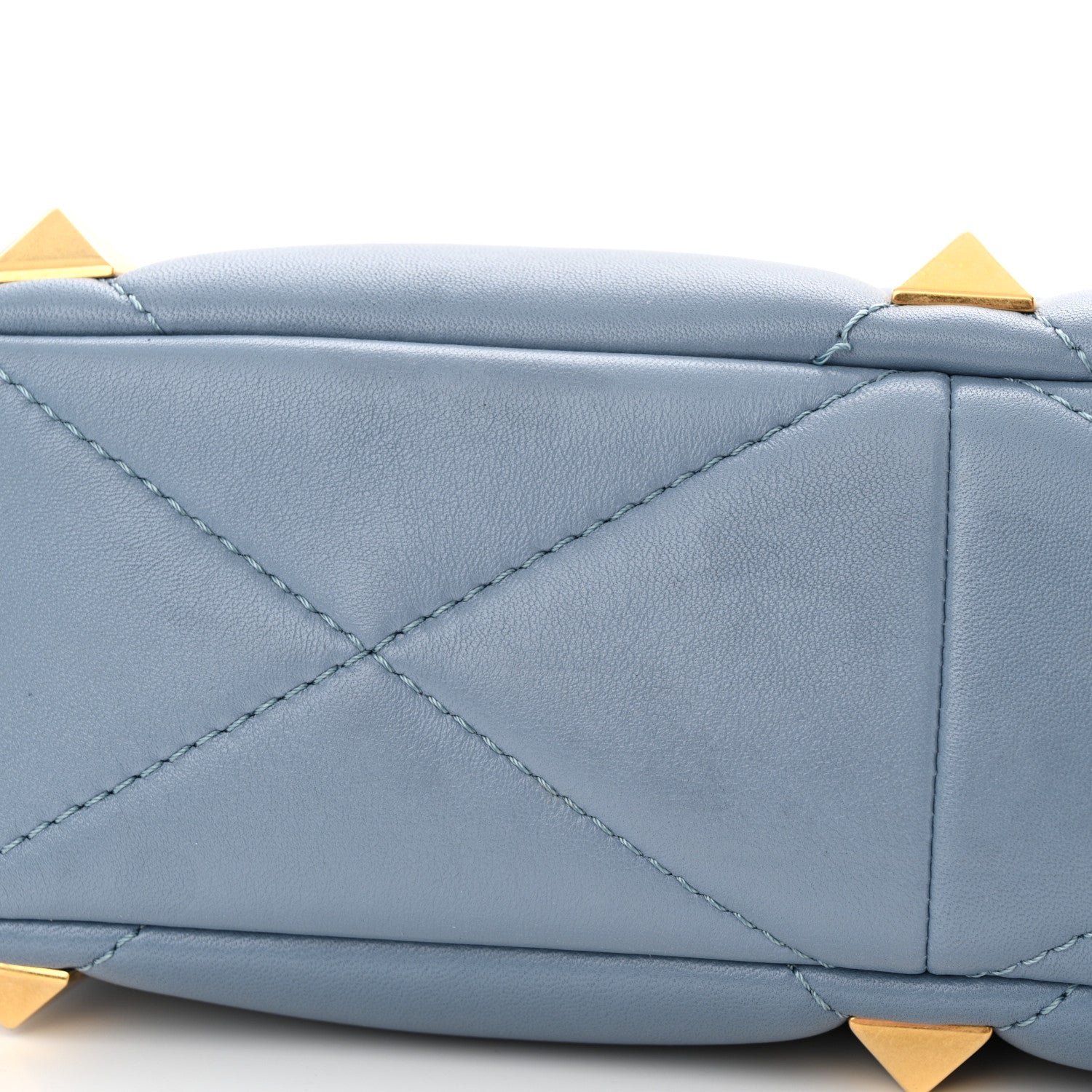 Valentino Garavani Nappa Large Roman Stud Shoulder Bag Niagara 11 of 11